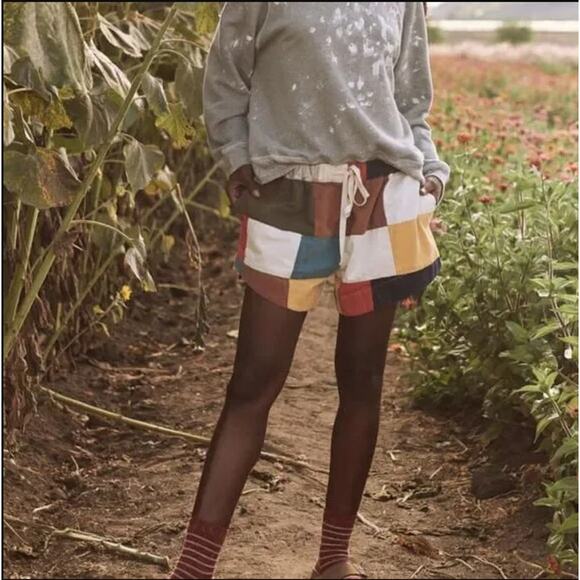 The Great. Bonfire Patchwork Shorts Sz. 2 / Medium - Picture 4 of 12